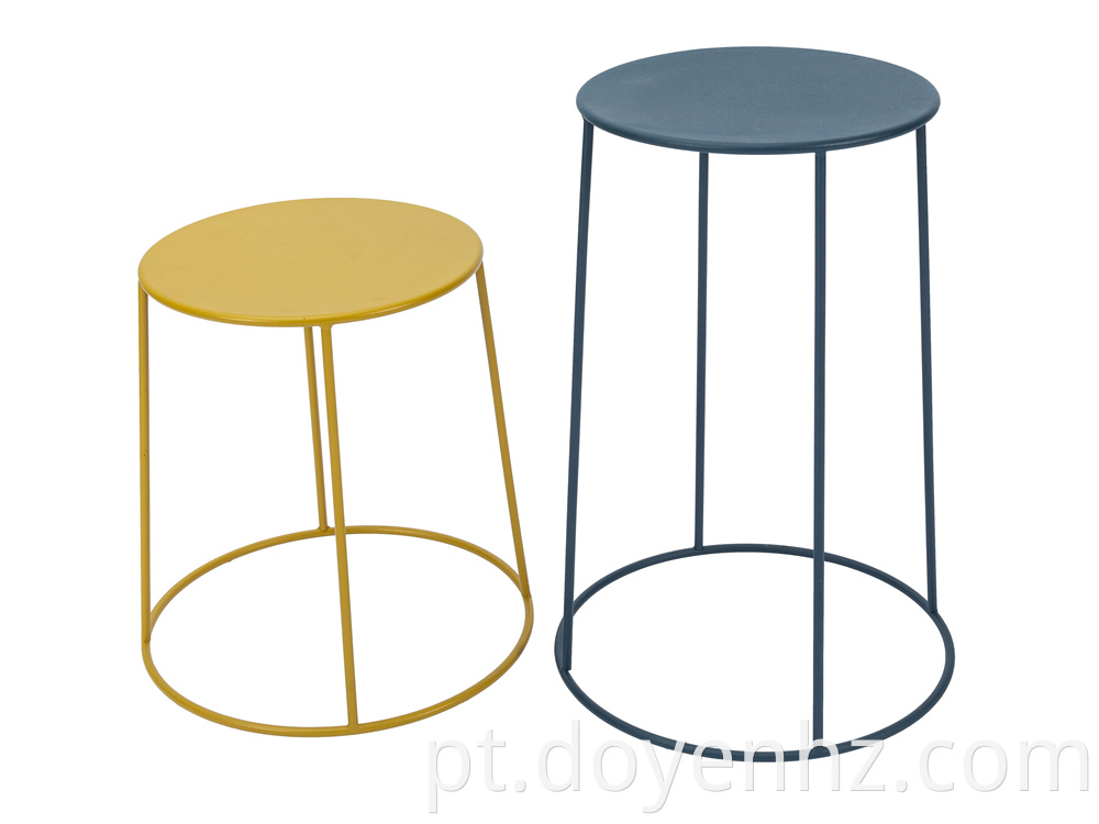Metal Stackable Round Side Table for Indoor